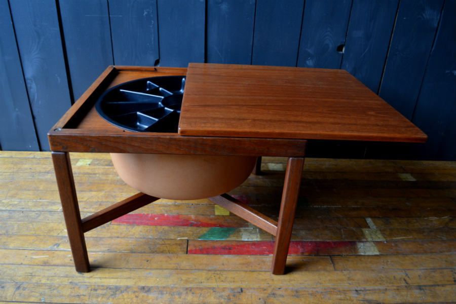Mid Century Norwegan Teak Sewing Table photo 130.0
