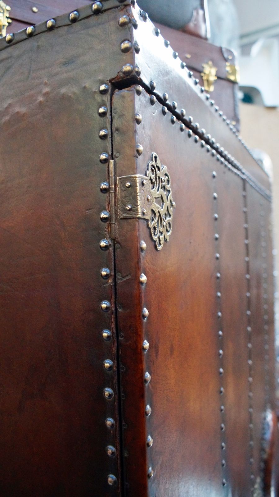 photo buy Victorian Leather Bound Wardrobe