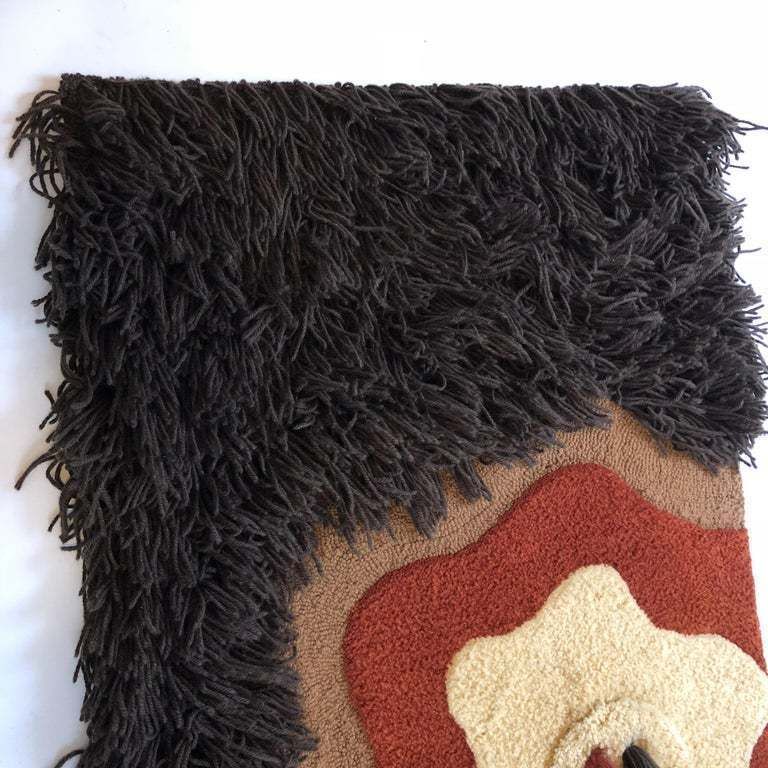 Modernist German Wall Rug By Ewald Kröner For Schloss Hackhausen, Germany, 1970s photo for sale