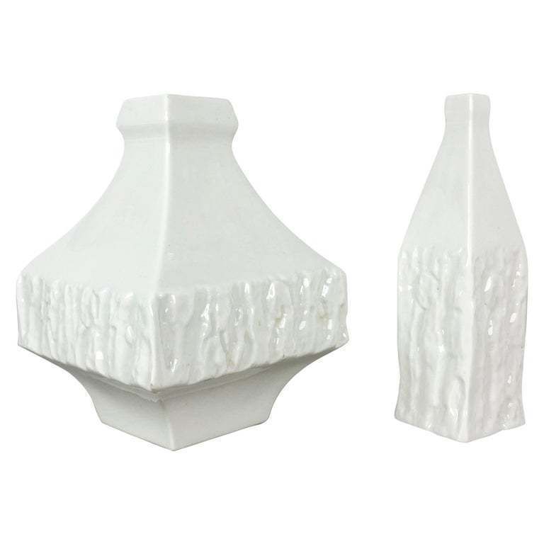 Set Of 2 Modernist 1960s Vase Sculptures Peter Müller For Sgrafo Modern, Germany