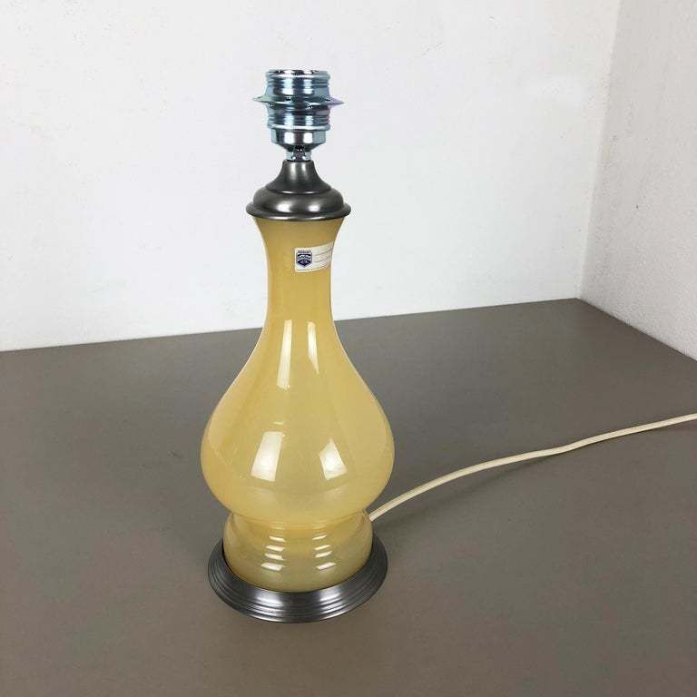 New Old Stock, Opaline Murano Glass "Honey" Table Light By Cenedese Vetri, 1960s photo Lighting