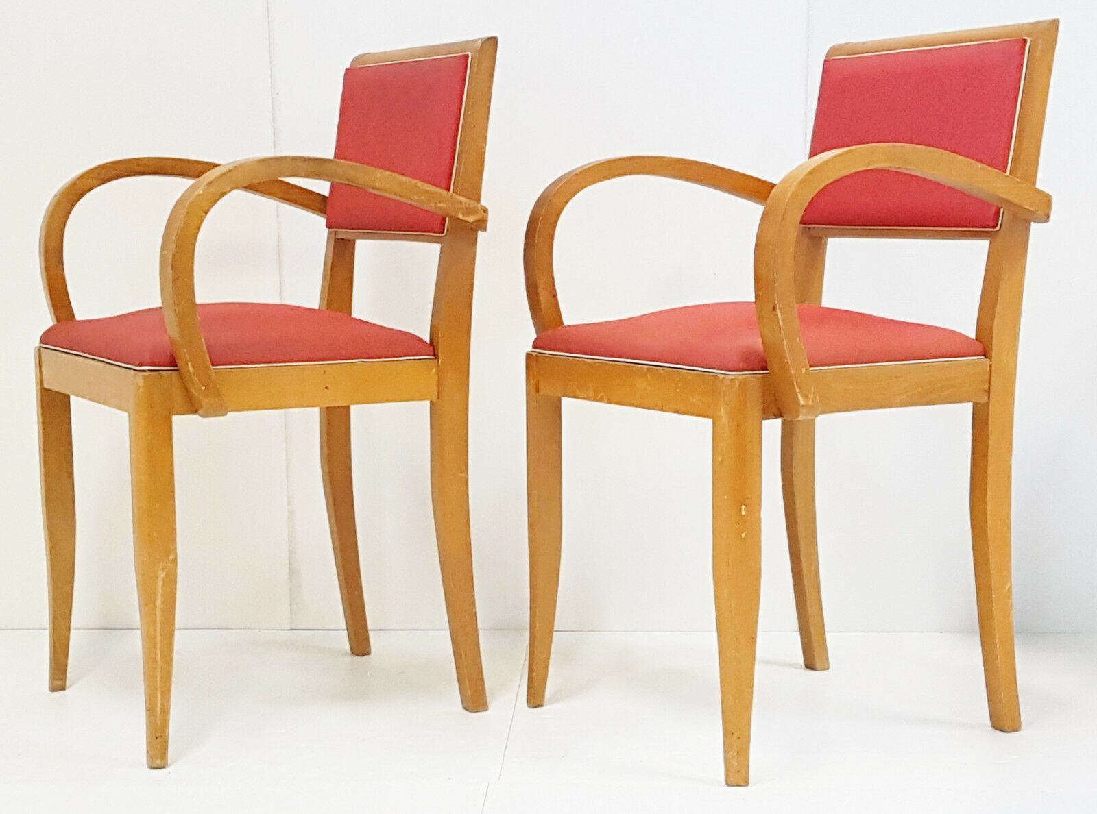 Paar Franse Vintage Bridge Fauteuils, Jaren 1950, Rockabilly photo Meubels