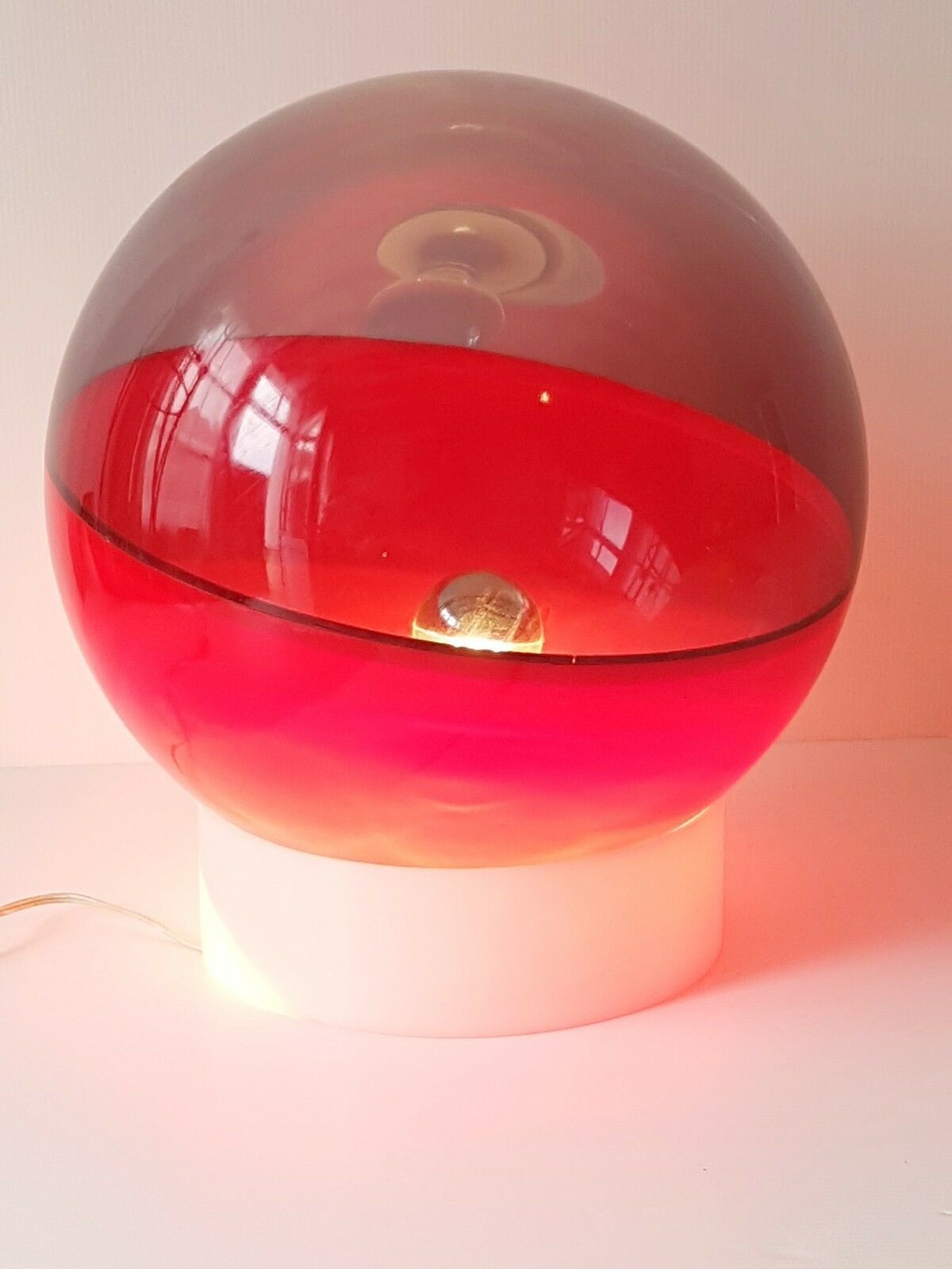 1970 Plastic Ball Lamp Space Age 70s Pop Vintage Seventies 70s Plastic Lamp