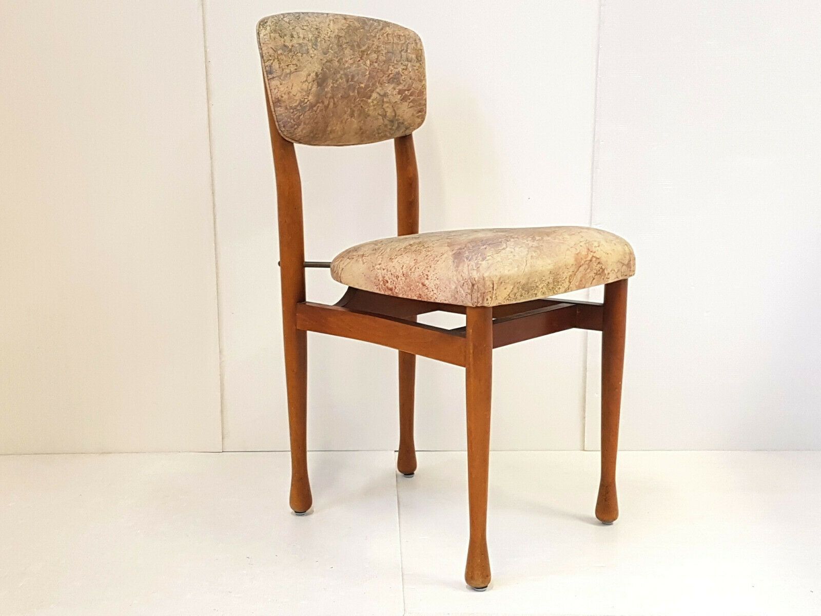 Danish Vintage Scandinavian Chair 1960 Teak Metal Fabric 60s 60s Years 60 photo for sale
