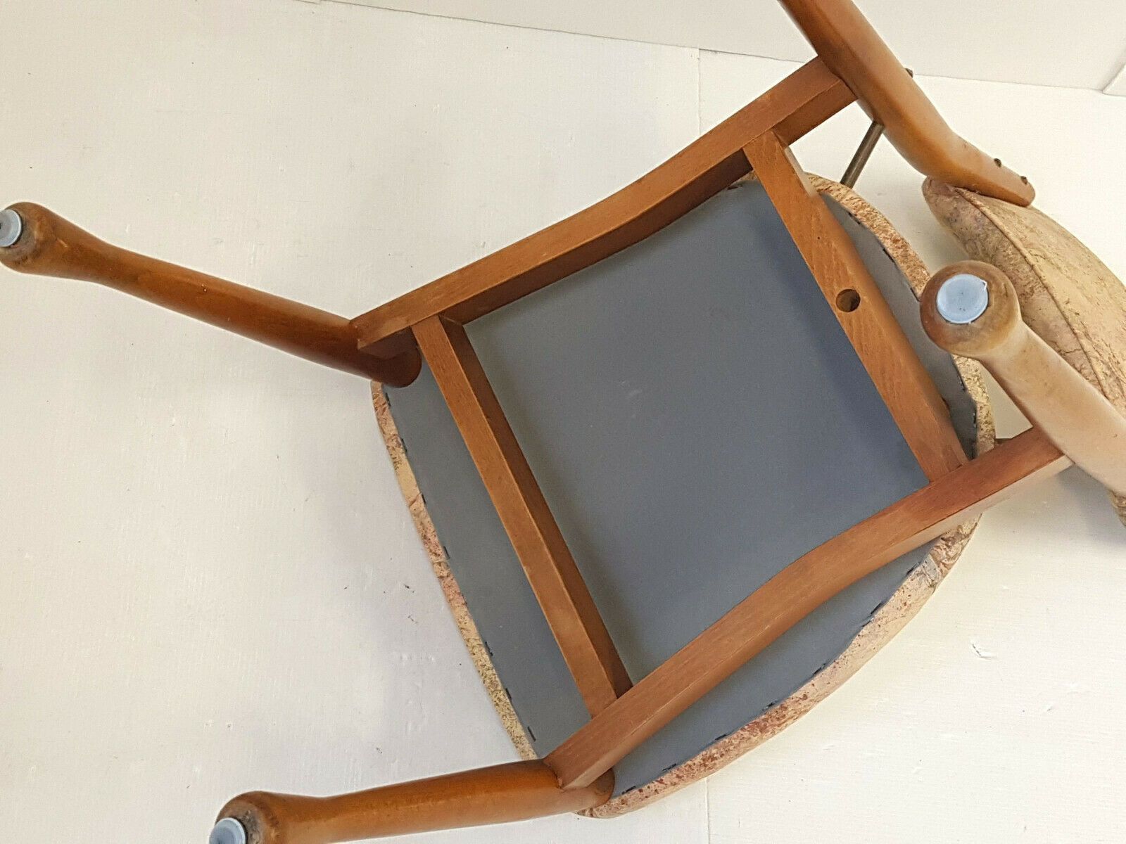 Furniture Danish Vintage Scandinavian Chair 1960 Teak Metal Fabric 60s 60s Years 60 photo