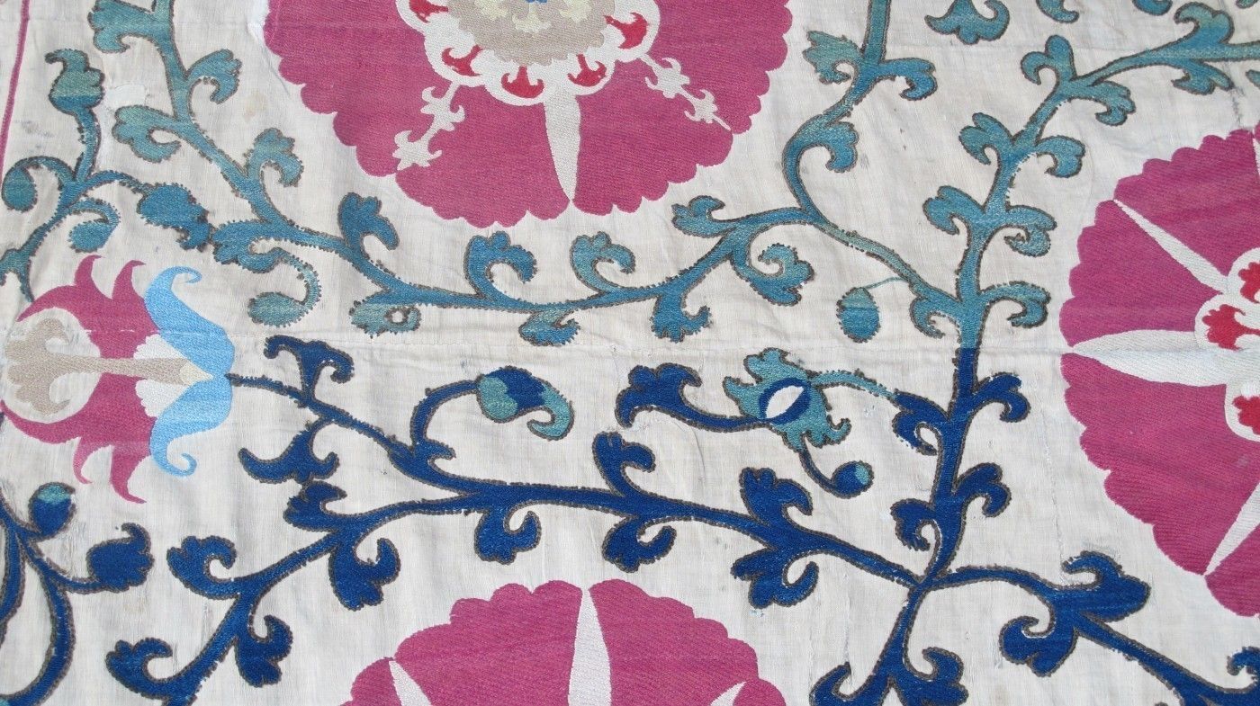 Samarkand Silk Embroidered Suzani photo for sale