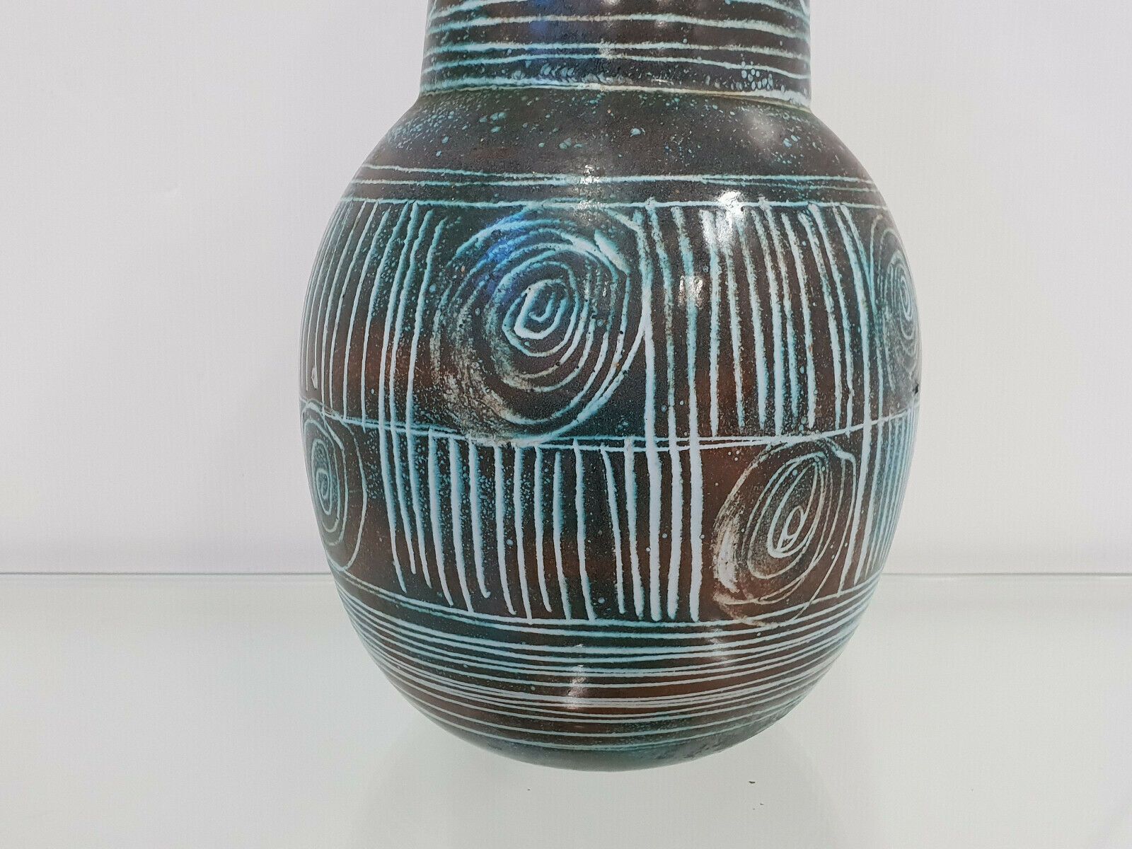 Magnificent French Vase Ceramic Vintage 1960 Atelier Roy Montgolfier 60s 60s photo buy
