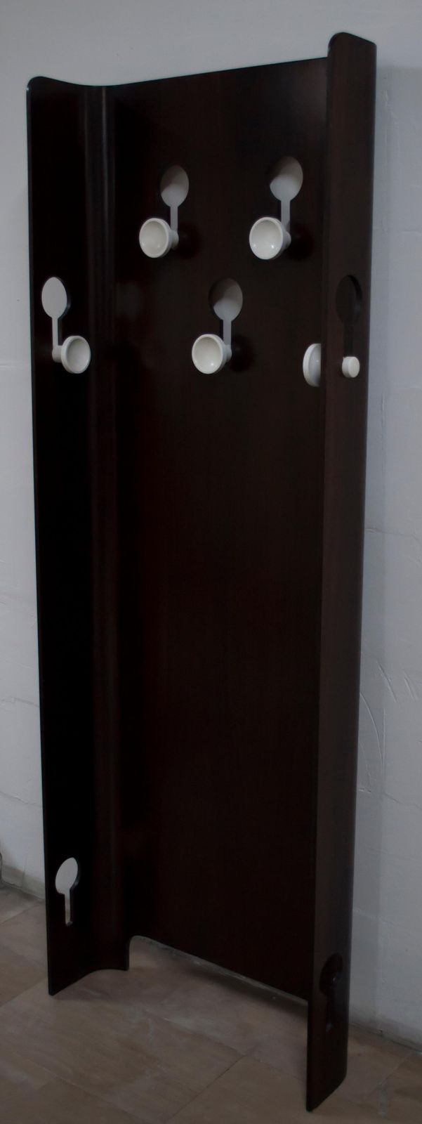 Carlo De Carli Mid Century Modern Italian Teak Coat Rack By Fiarm, 1960s photo for sale