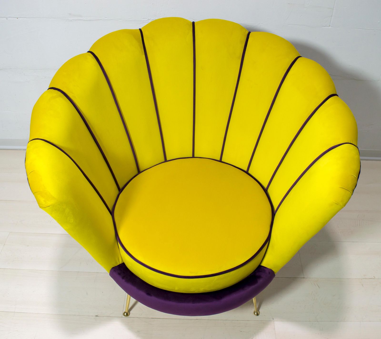 Radice & Minotti Mid Century Modern Italian Velvet Armchair, 1950s photo for sale