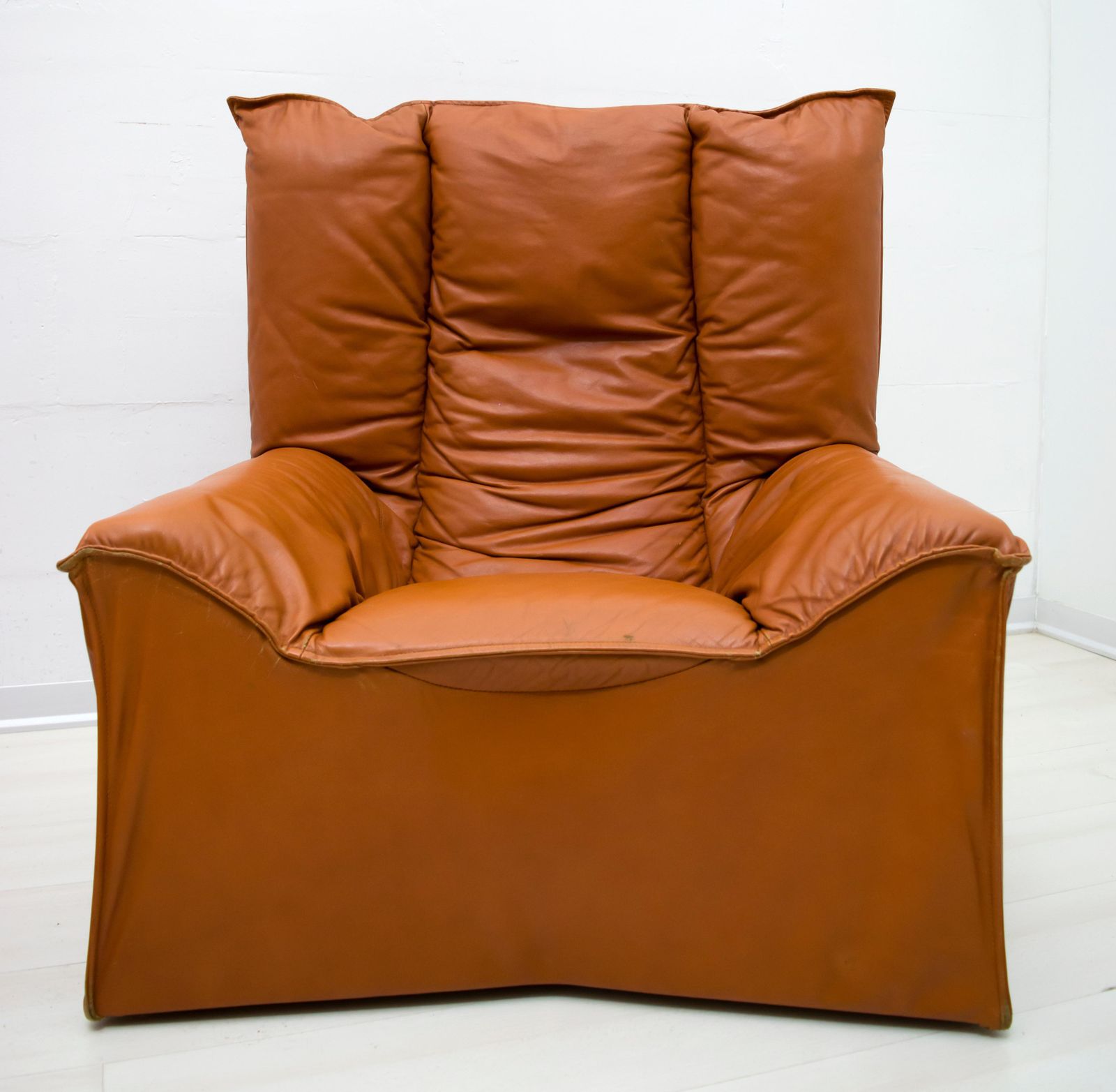 photo furniture Pair Of Mid Century Modern Italian Real Leather Armchairs By Cinova, 1964s