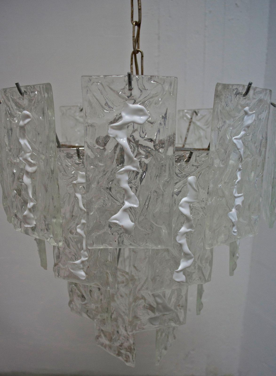 photo furniture Carlo Nason Mid Century Modern Italian Chandelier For Mazzega, 1960s