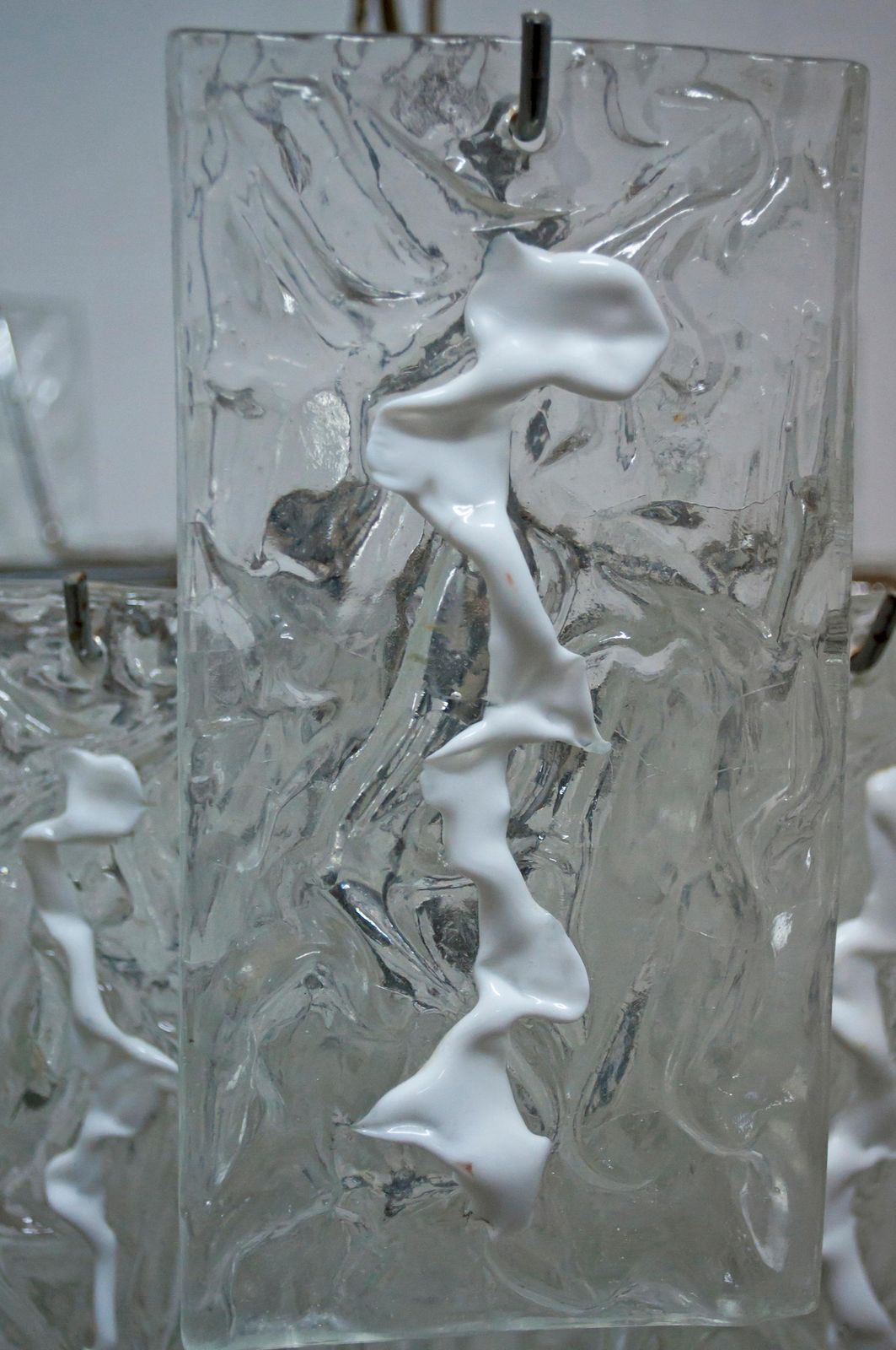 photo for sale Carlo Nason Mid Century Modern Italian Chandelier For Mazzega, 1960s