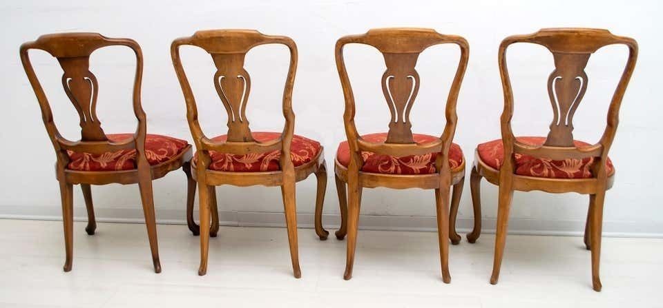 Walnut Dutch Chairs Of The 20th Century With Maple Wood Inlays, Netherlands photo Furniture