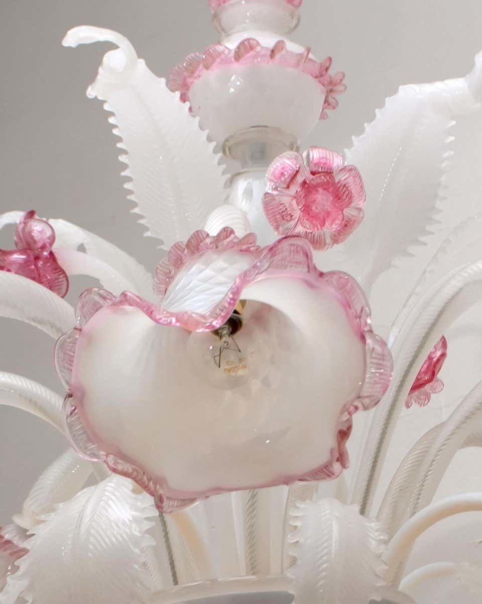 20th Century Modern Venetian Murano Glass Chandelier "Ca'rezzonico" Style, 1960s photo buy