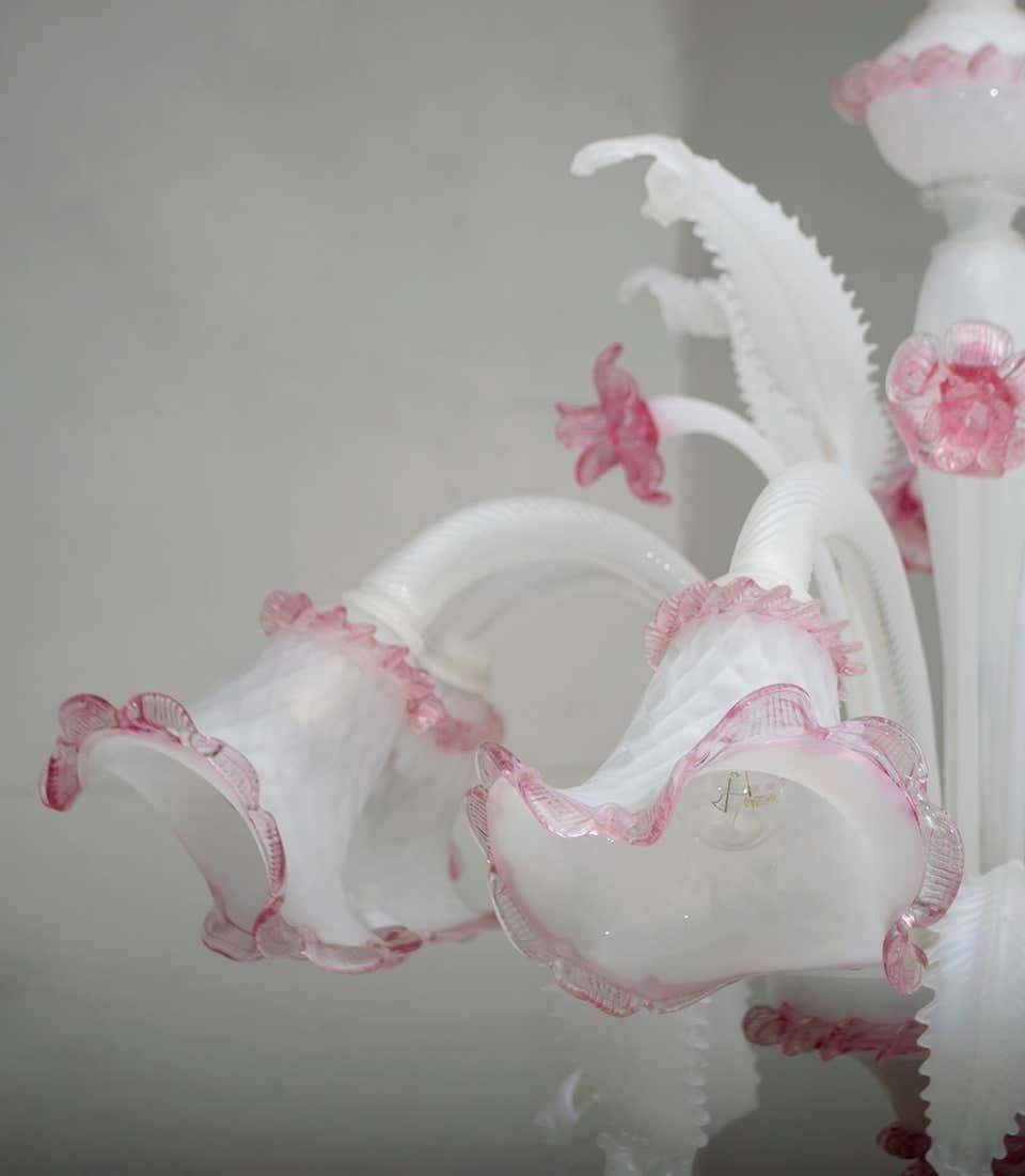 Lighting 20th Century Modern Venetian Murano Glass Chandelier "Ca'rezzonico" Style, 1960s photo