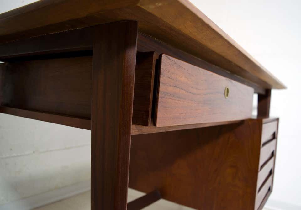Vittorio Dassi Mid Century Modern Italian Teakwood Writing Desk And Chair, 1950s photo buy