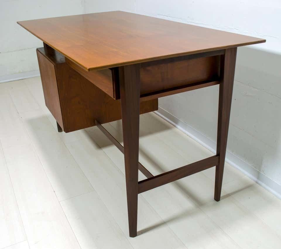 photo furniture Vittorio Dassi Mid Century Modern Italian Teakwood Writing Desk And Chair, 1950s