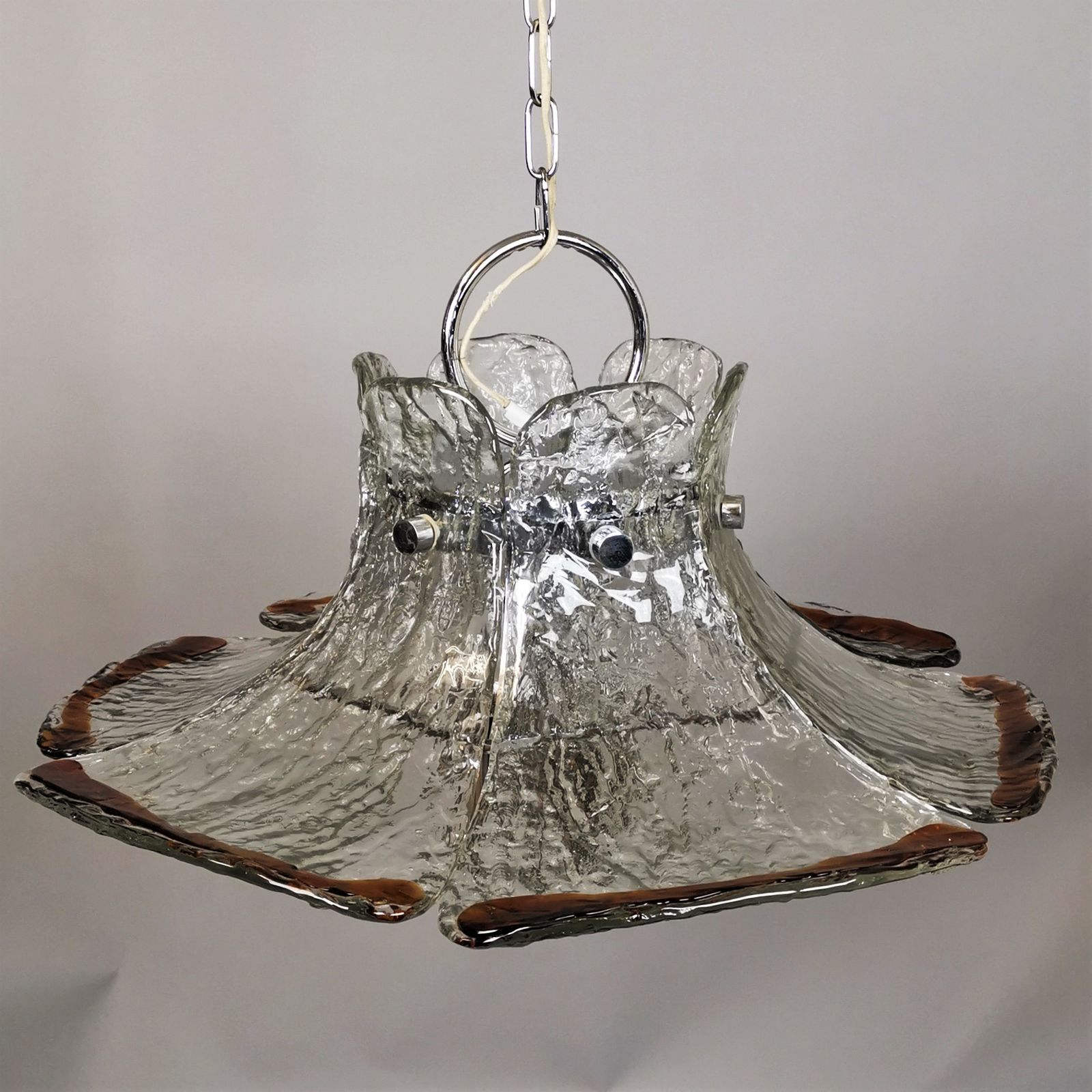 Lustre floral en verre de Murano, années 1960 photo furniture