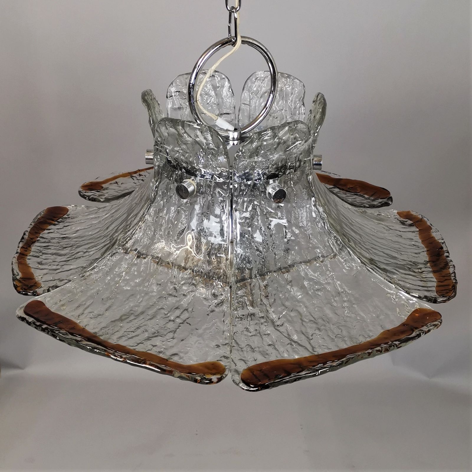Lustre floral en verre de Murano, années 1960 photo 630.0