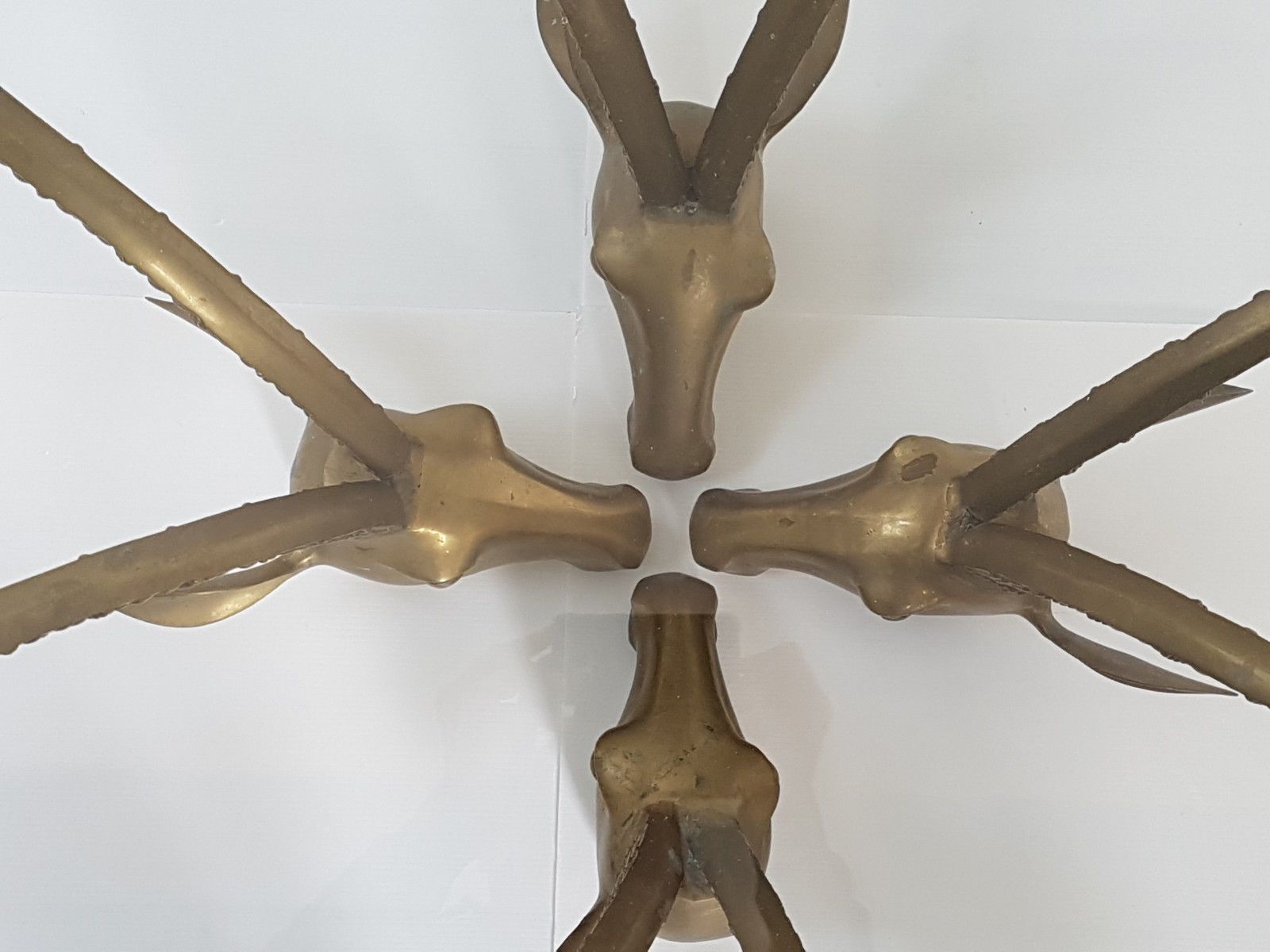 Belex Antilope Coffee Table Ibex Gold Brass 1970 Vintage 70s Alain Chervet 70s photo for sale