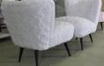 photo furniture Pair Of Original 1950s Shell Back Cocktail Chairs , Reupholstered