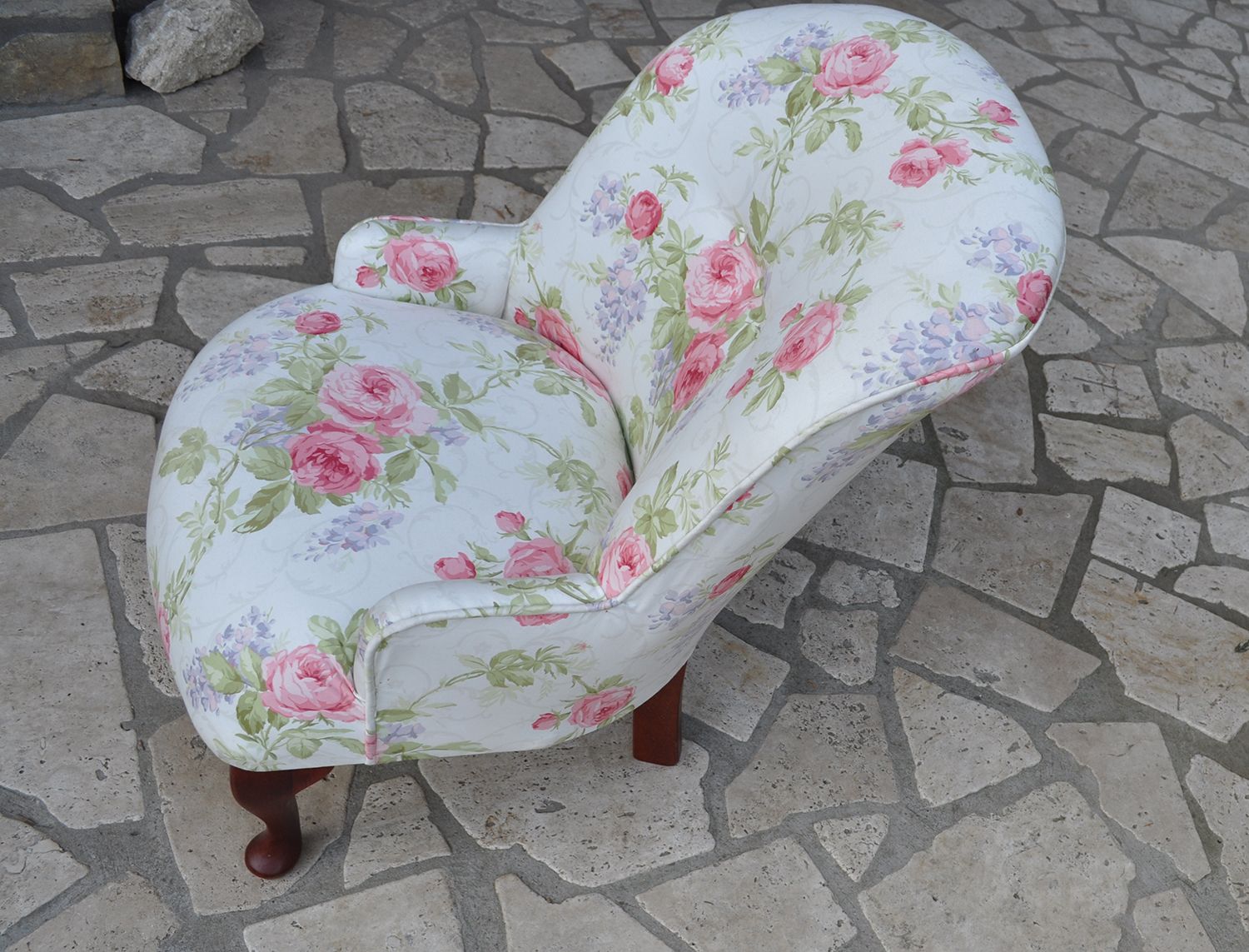 Vintage Chair With Floral Upholstery photo buy