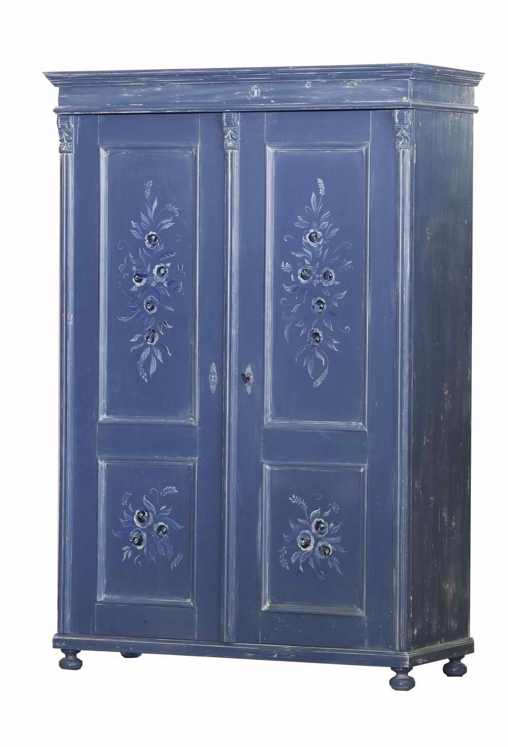 Antique Double Armoire, Blue photo furniture