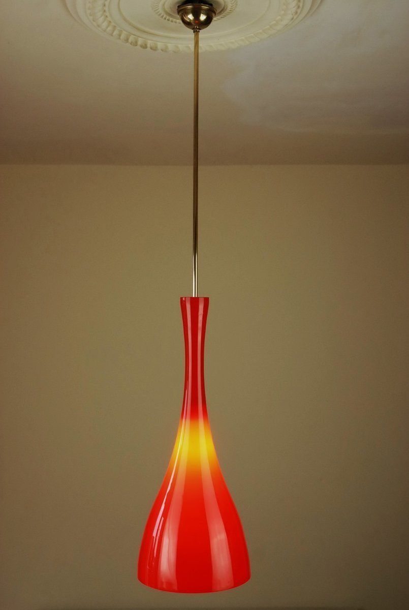 Glass Pendant Lamp From Stilnovo, 1950s photo vinterior