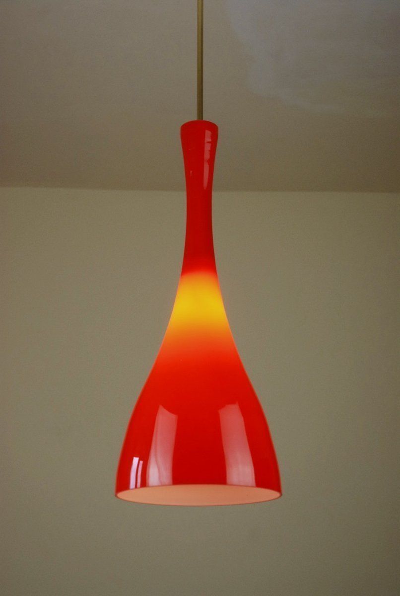 Glass Pendant Lamp From Stilnovo, 1950s photo buy