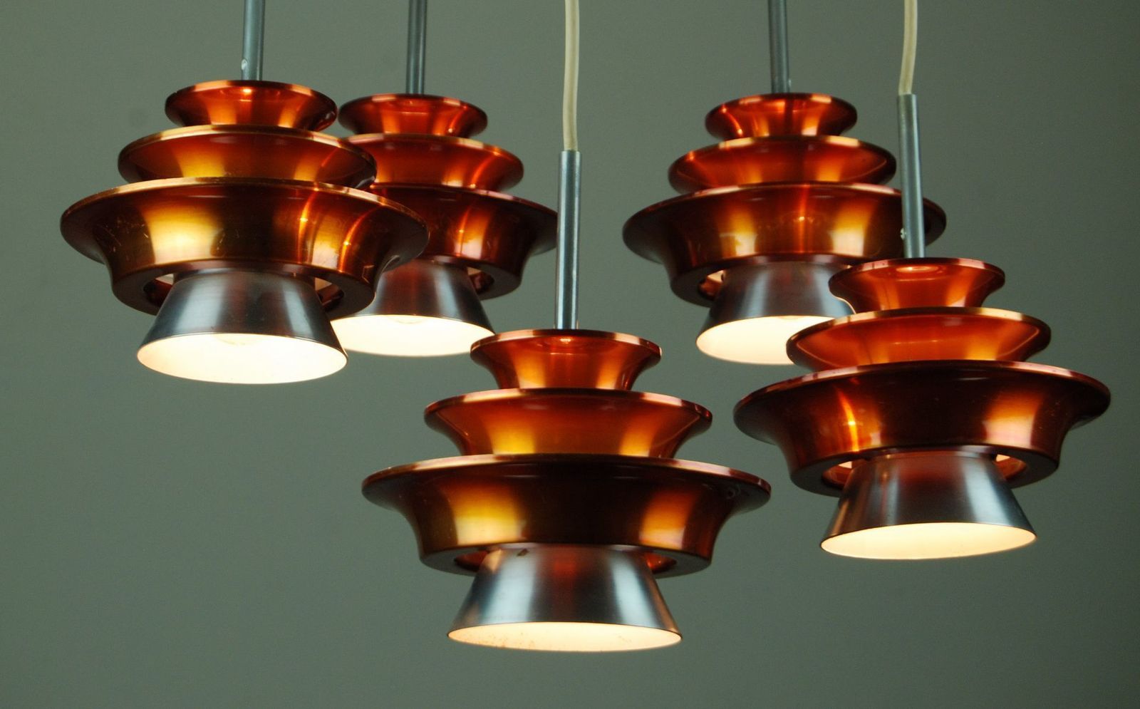 Danish Modern Cascading Pendant From Lyfa, 1970s photo vintage