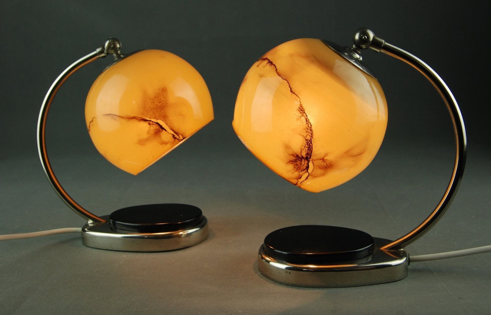 Lamps By Marianne Brandt For Gothaer Metallwarenfabrik, 1950s, Set Of 2 photo Lighting