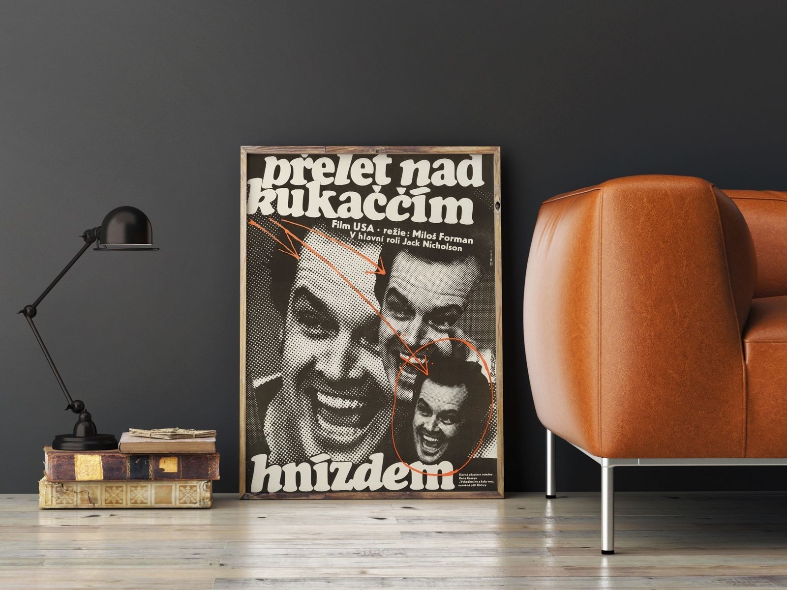 'One Flew Over The Cuckoo's Nest' Original Vintage Czech Film Poster, 1978 photo for sale