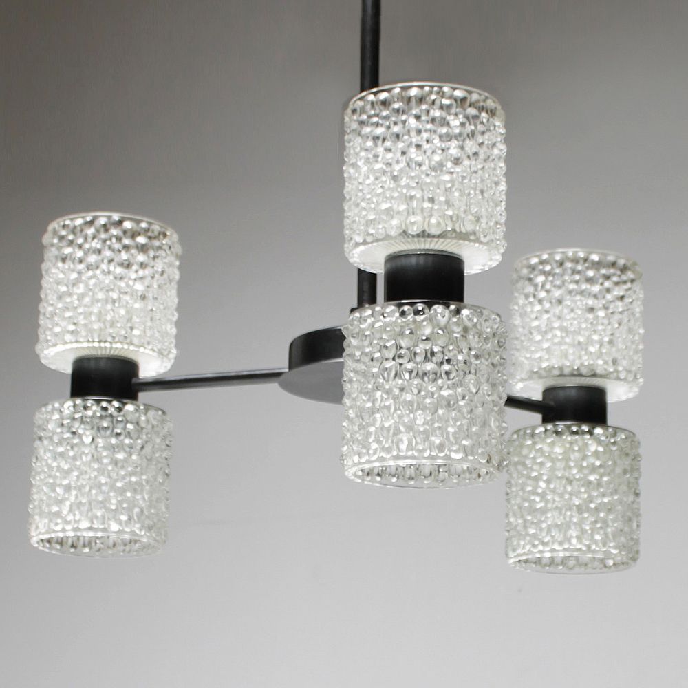 Zeslichts hanglamp 'Zonnewende' van J.W. Bosman voor Raak Amsterdam, 1965 photo vinterior