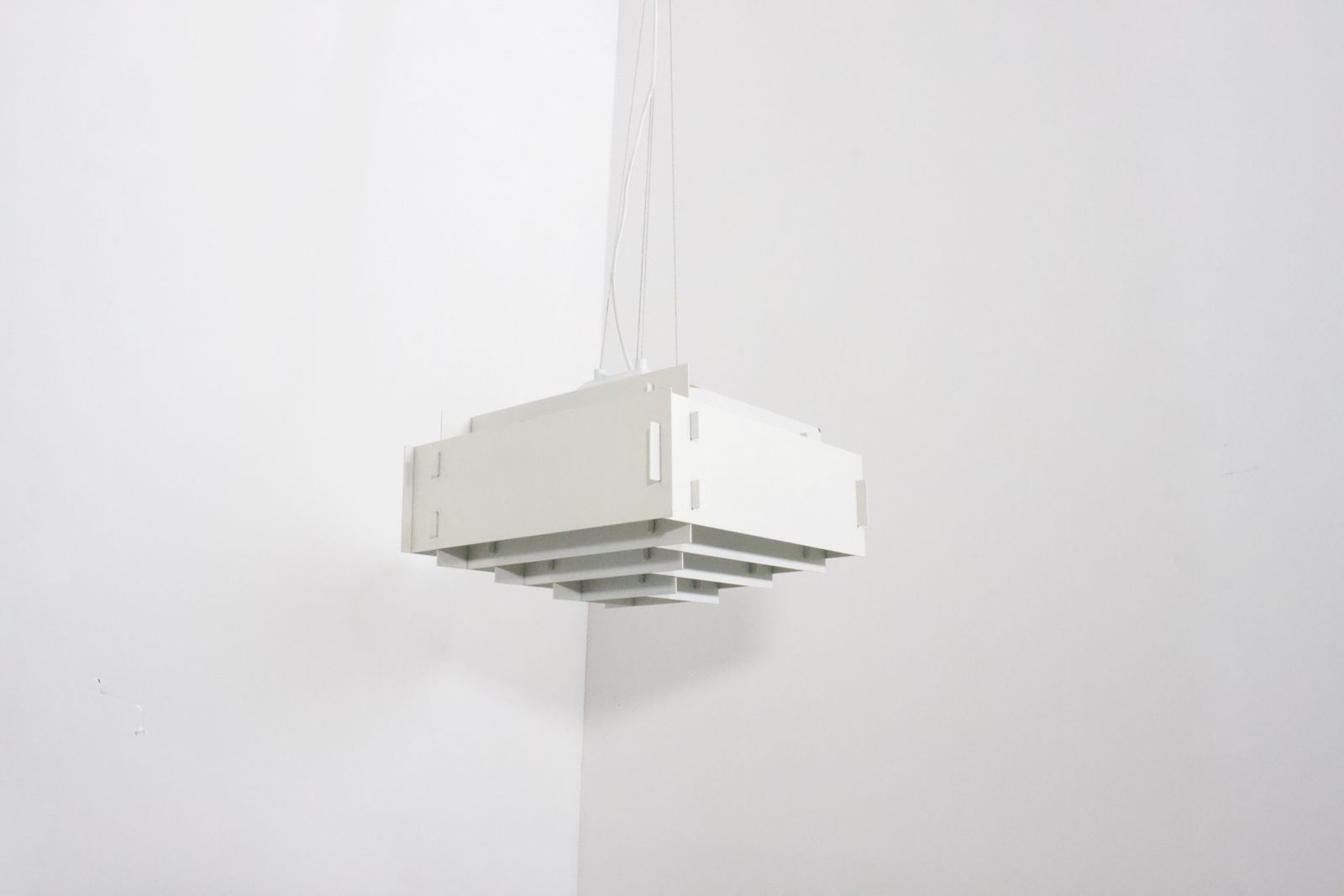 1 Of 8 Louis Poulsen ‘Pyramid’ Pendants By Jørgen Rasmussen, Denmark, 1970s photo for sale