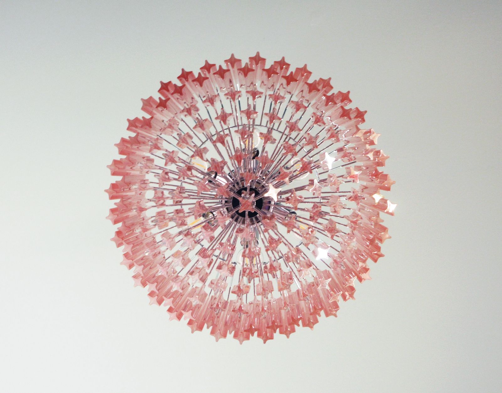 photo vinterior Modern Quadriedri Murano Glass Chandelier   163 Pink Prism Quadriedri