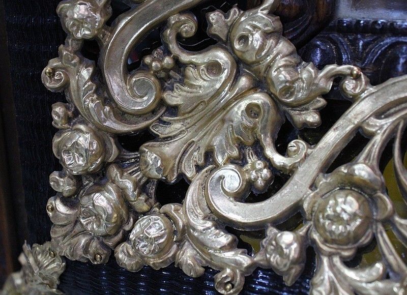 Home Decor Large Rectangular Mirror, Louis XIV Style, Napoleon III Period  19th photo