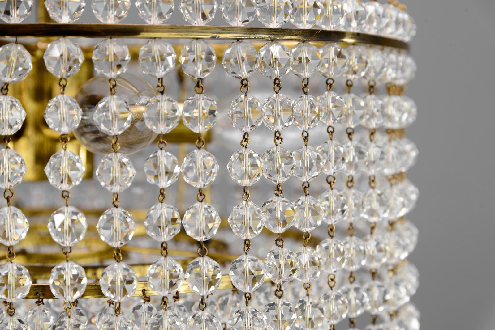 photo vinterior J.L Lobmeyr Chandelier With Crystal Glass, Austria, 1960s