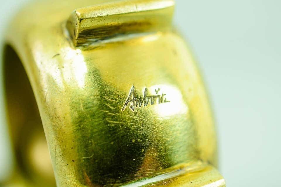 Carl Auböck Midcentury Brass Nut Cracker, Austria, 1950s Signatured photo buy
