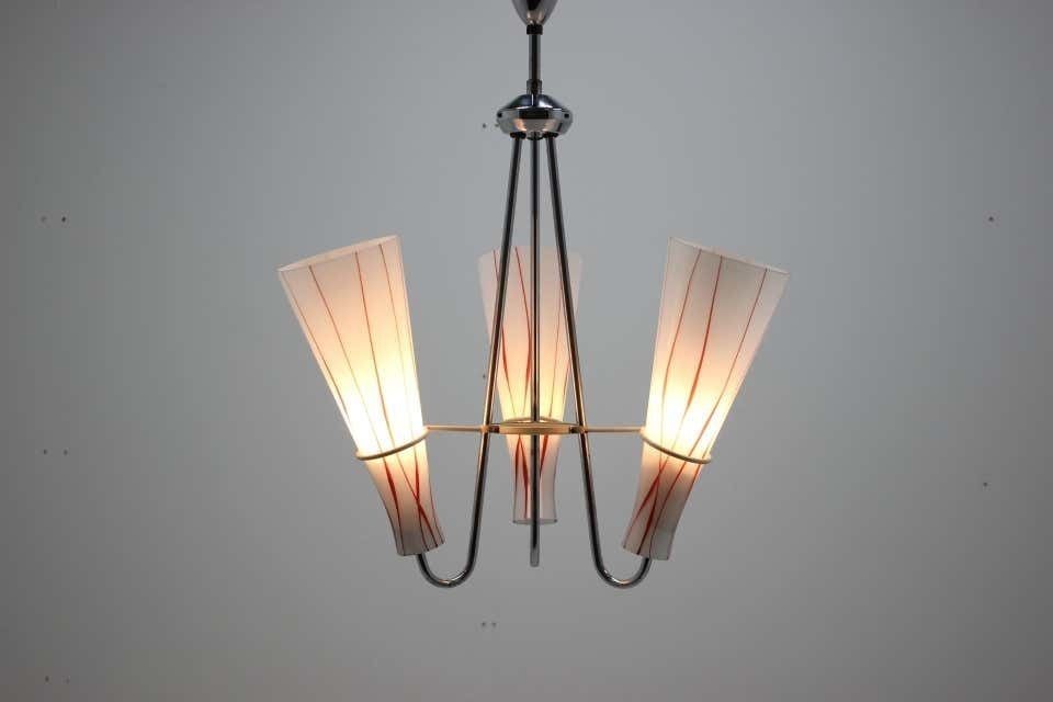 Mid Century Design Chrome Pendant 1960s photo furniture