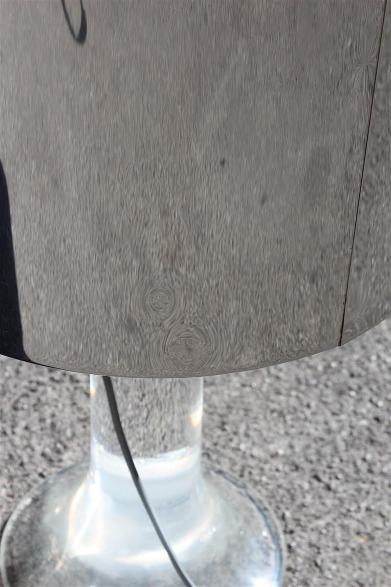 Table Lamp Harvey Guzzini Italian Design Lucite Steel Silver photo buy