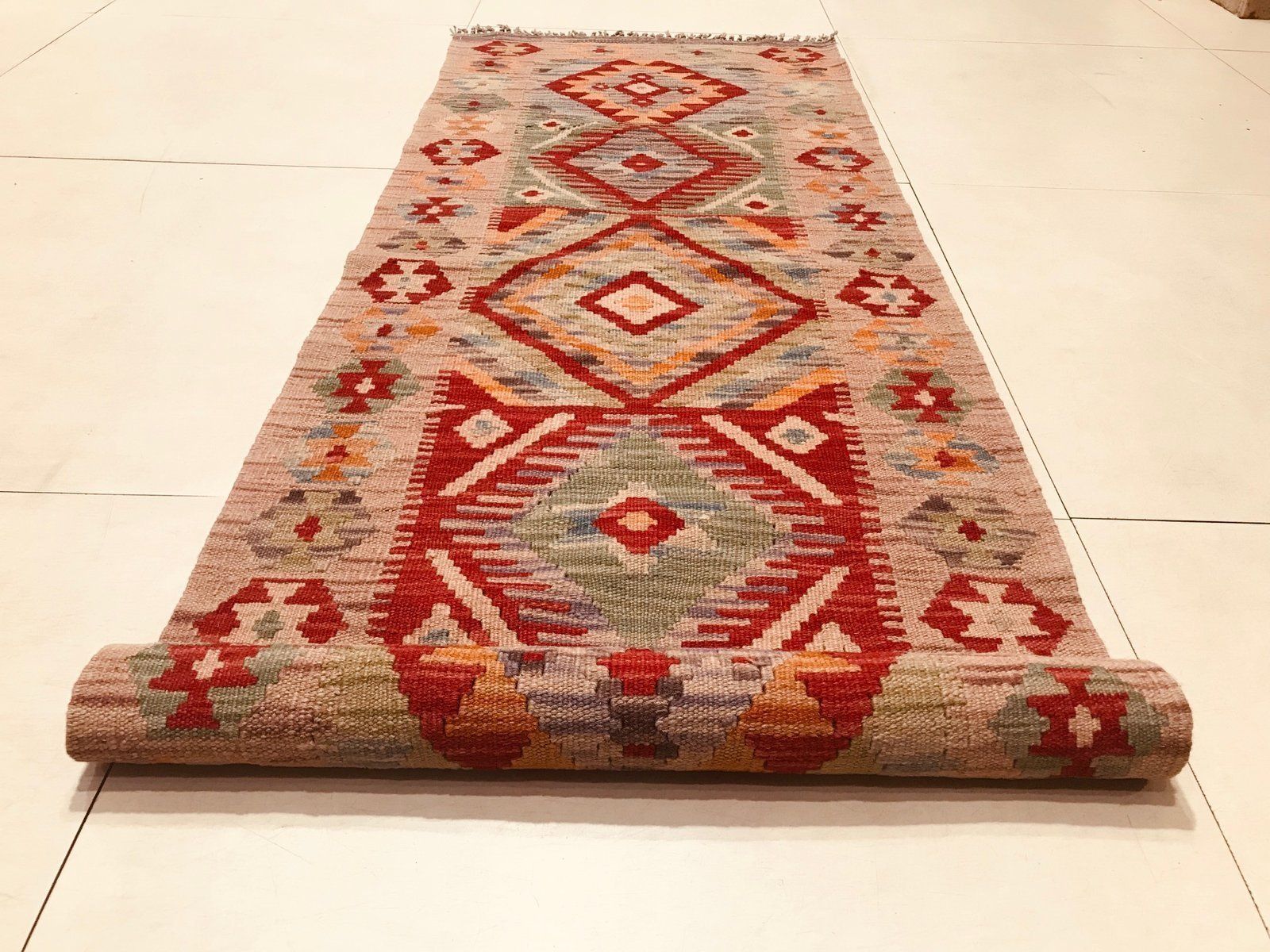 Hand Crafted Wool Carpet, 1980s photo vintage