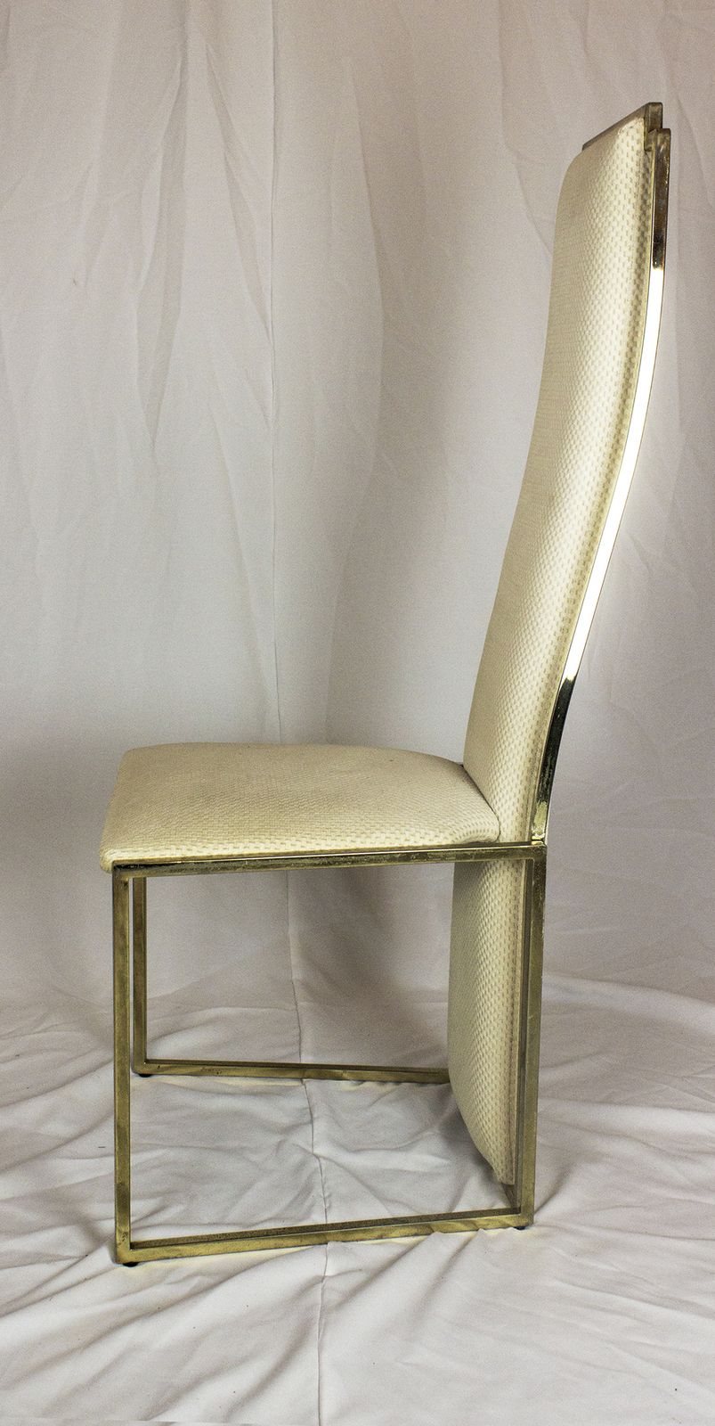Maison Jansen Set Of 6 Brass Dining Chairs photo for sale