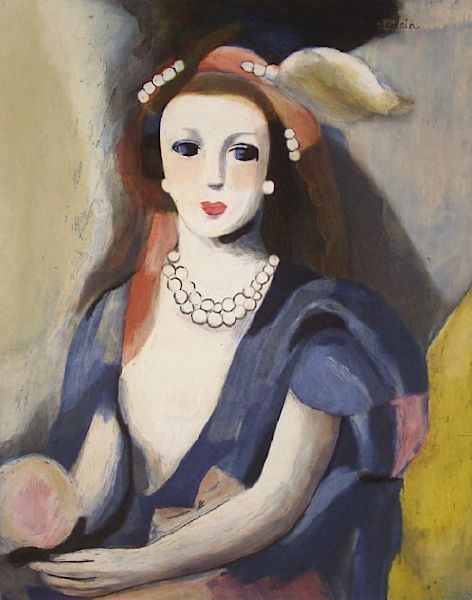 Laurencin Marie After Aquatint Woman With Pearl Necklace