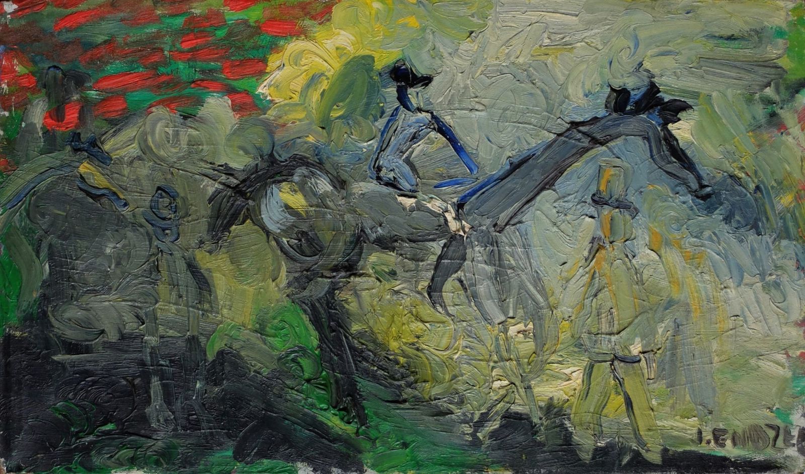 Endzel Jacques (1927 2014)   Oil On Canvas   Horse And Jockey
