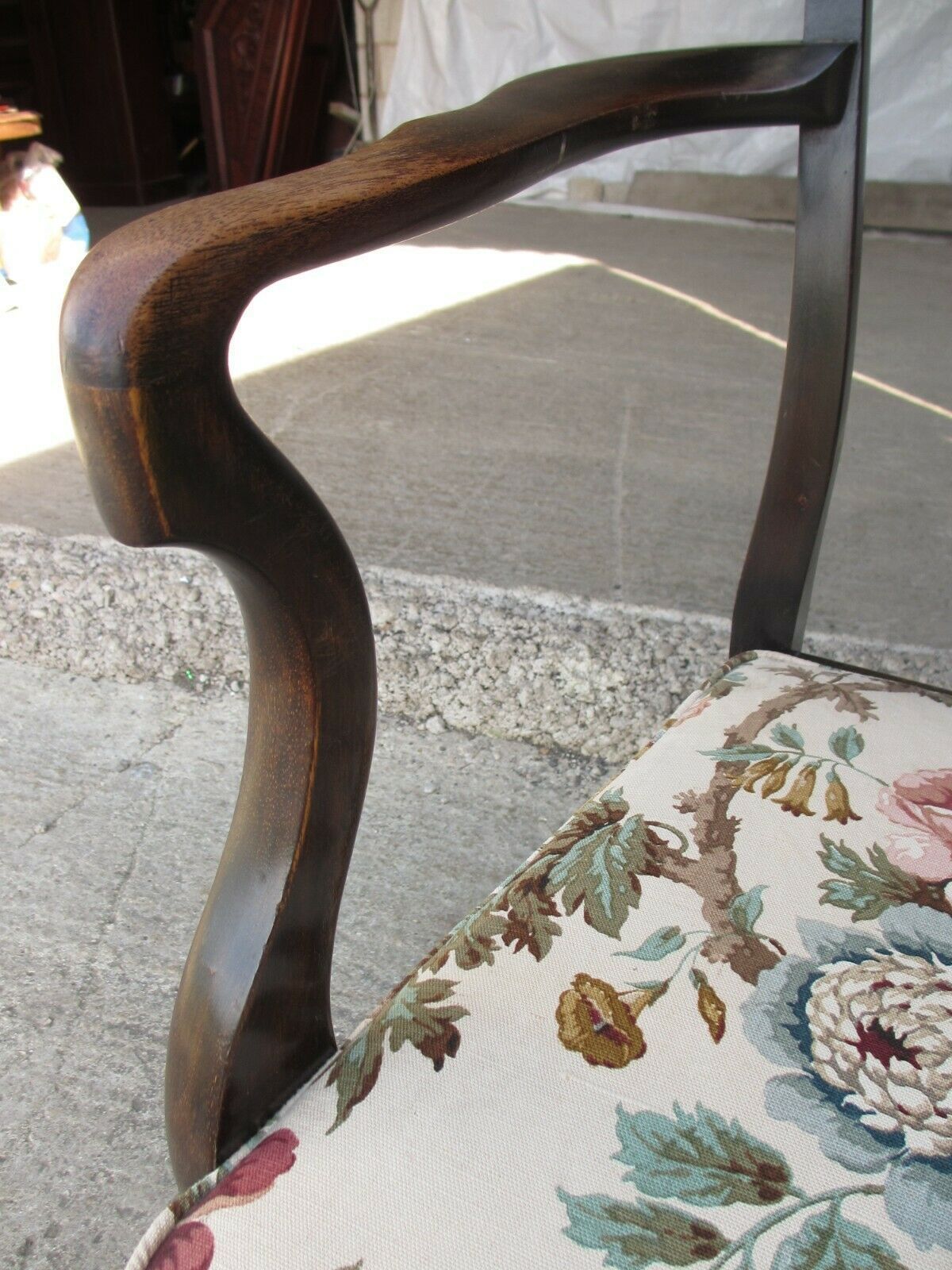 19th Century Mahogany Vase Splat Back Carver Arm Chair photo Furniture