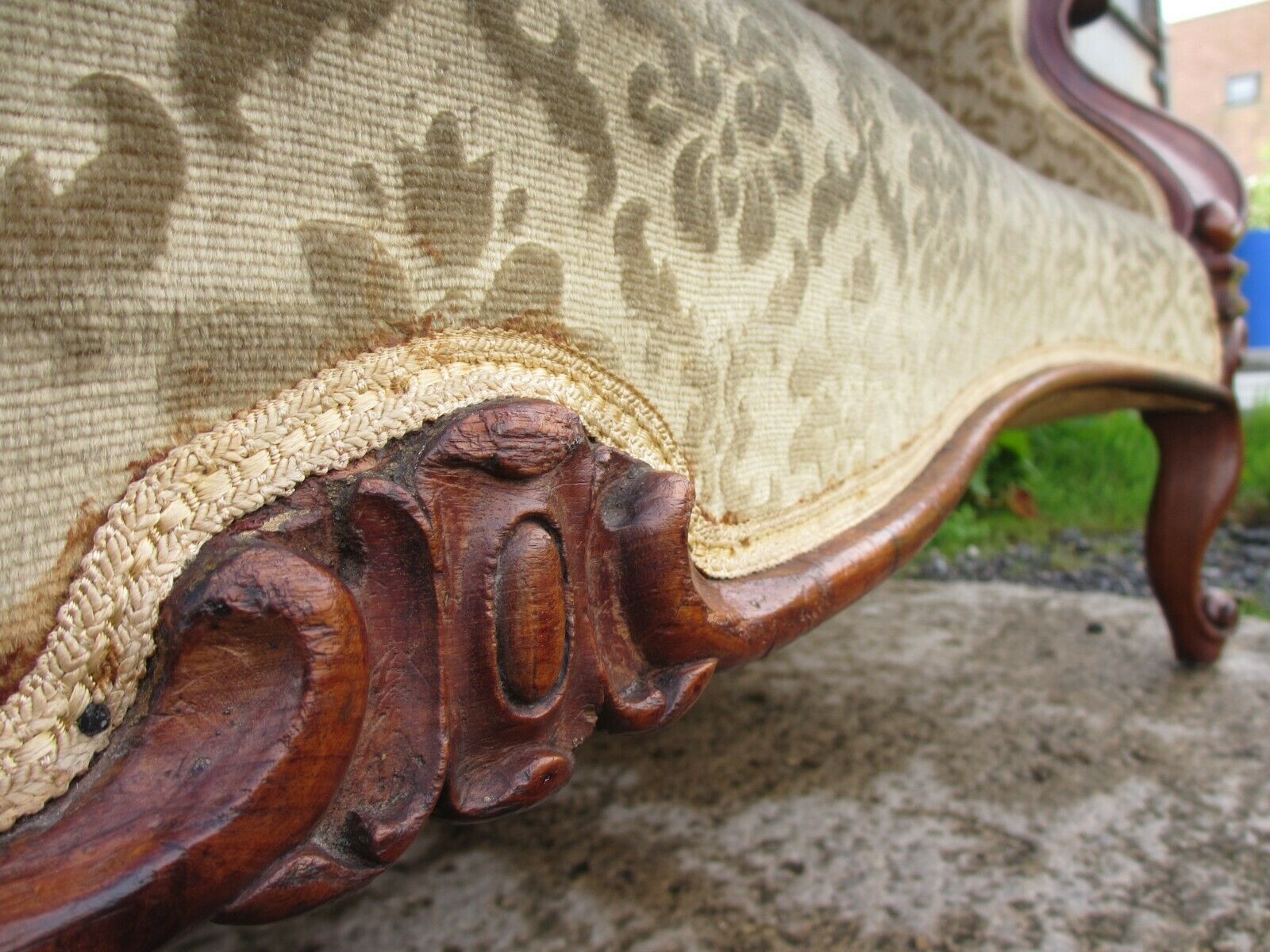 Early Victorian Mahogany Showood Twin High Back Sofa Settee photo furniture