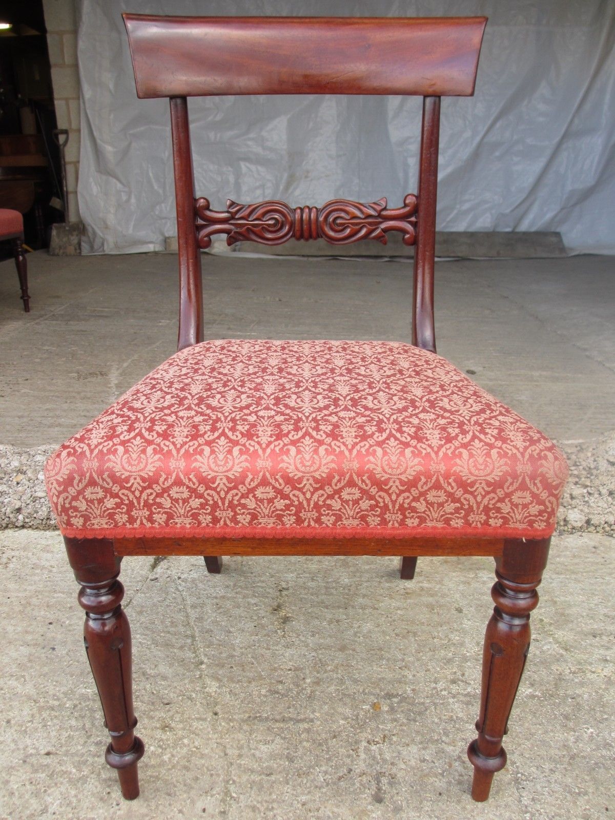 Set Of Four Victorian Mahogany Bar Back Dining Chairs photo for sale