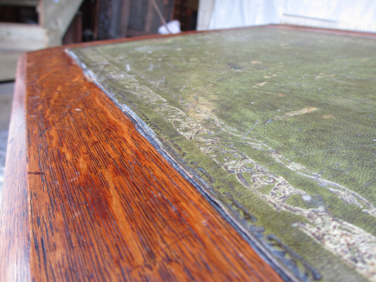 Victorian Oak Davenport With Brass Raised Gallery And Unusual Burr Maple Inner photo 1057.0