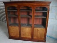 Superb Victorian Mahogany Half Glazed Concertina Door Adjustable Bookcase photo furniture