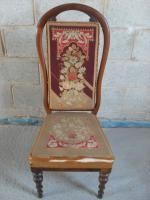 Victorian Mahogany And Original Floral Tapestry Upholstered Nursing Chair photo furniture